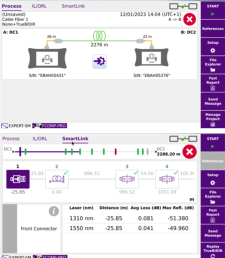 FiberComplete Pro Loss Test