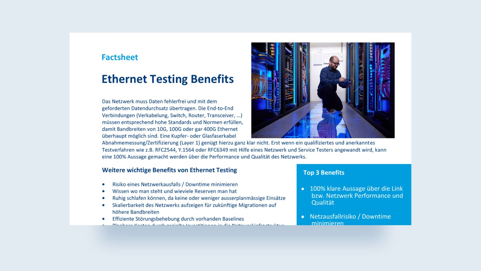 Mesomatic netzwerk fs Ethernet Testing Benefits